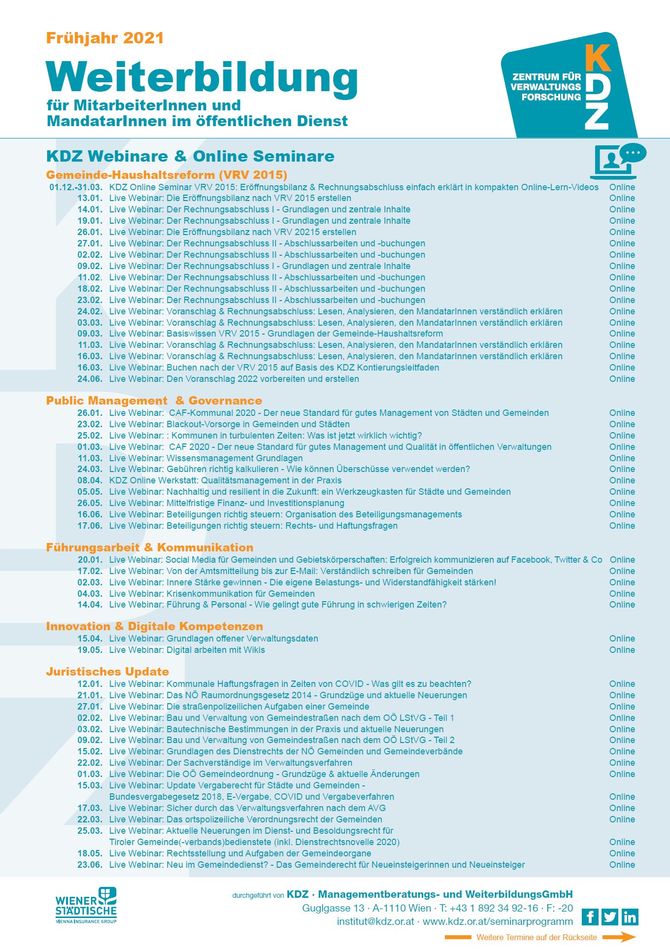 Seminarprogramm 1 HJ