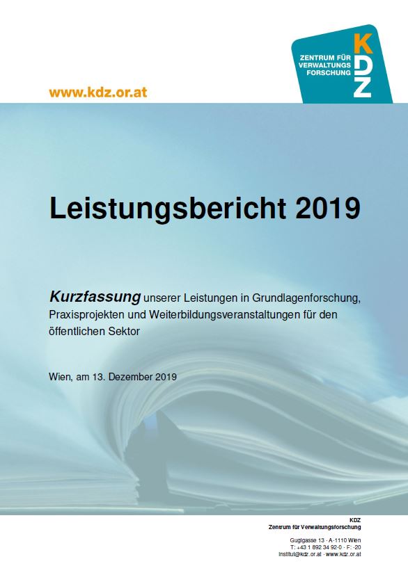 Titelblatt Leistungsbericht 2019