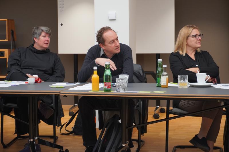Die Kurator*innen Petra Hirschler, Mario Holzner und Kathrin Stainer-Hämmerle