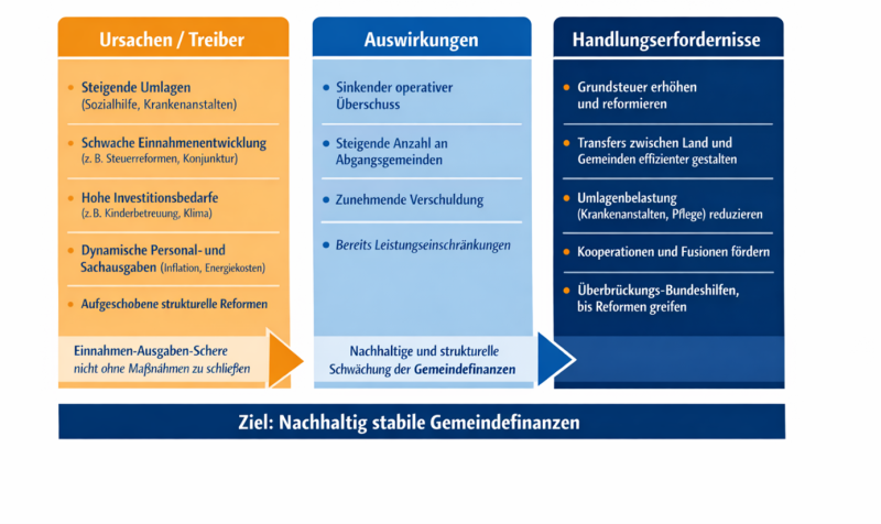 Abbildung 6: Gemeindefinanzen – Ursachen und Lösungsansätze