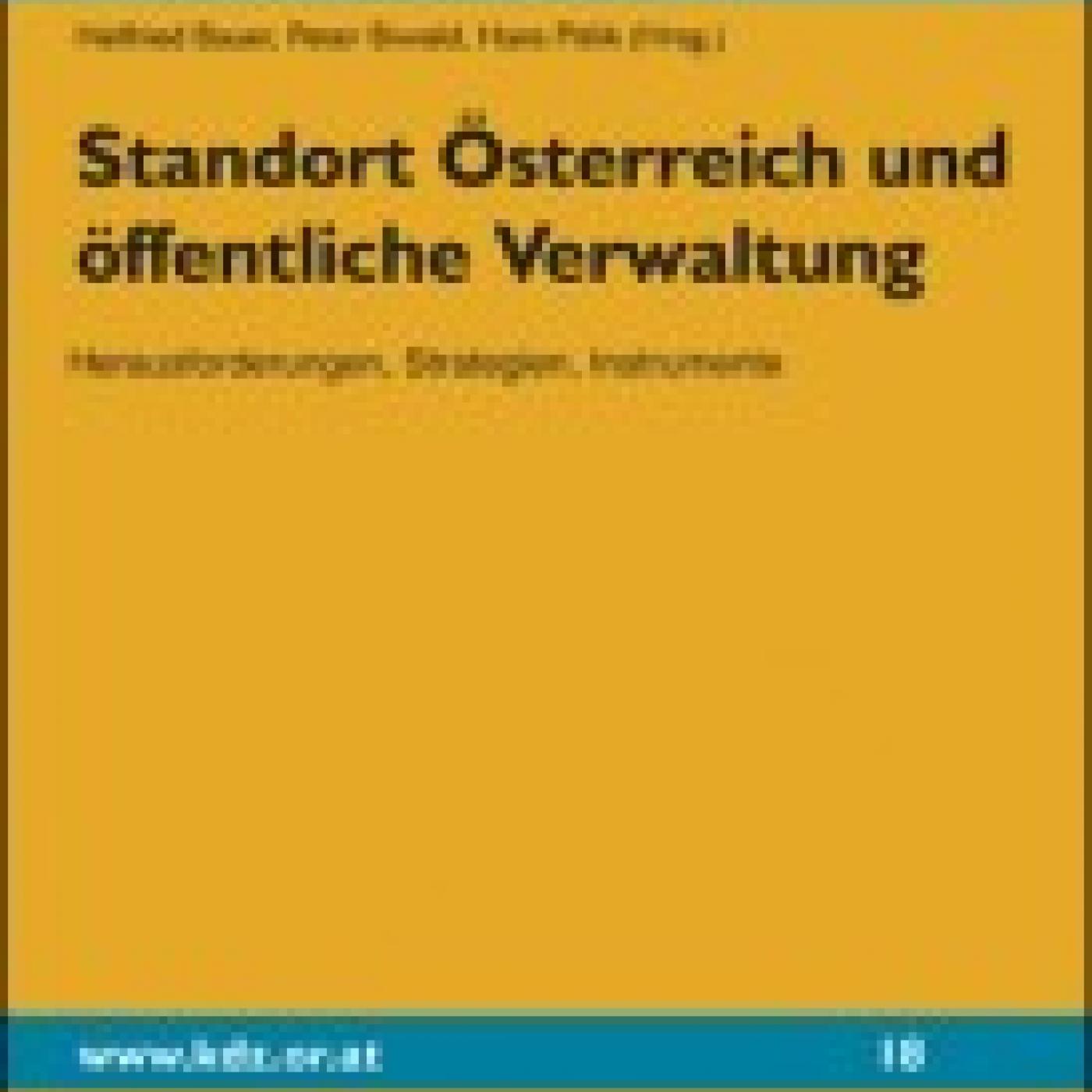 Titelseite Band 18: Standort Österreich