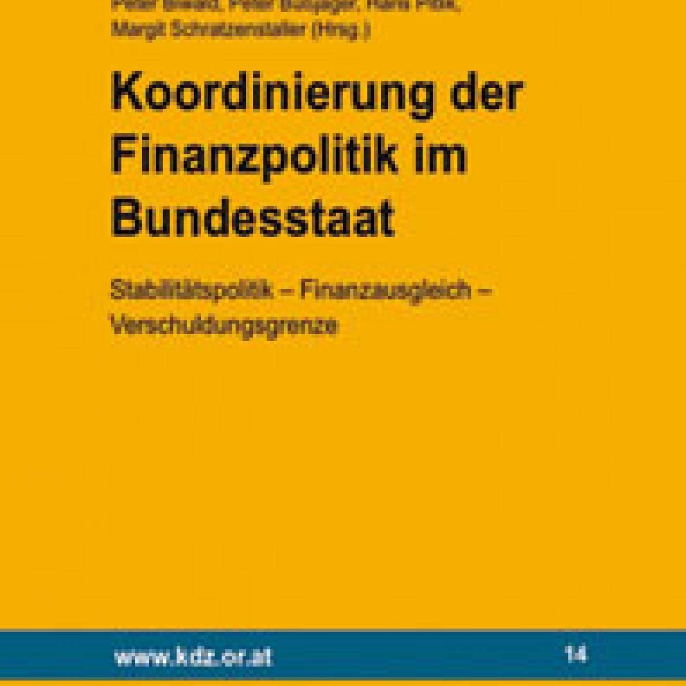 Titelseite Band 14: Koordinierung der Finanzpolitik im Bundesstaat